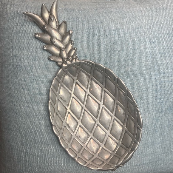 Vtg Pineapple Pewter Tray - Picture 2 of 13